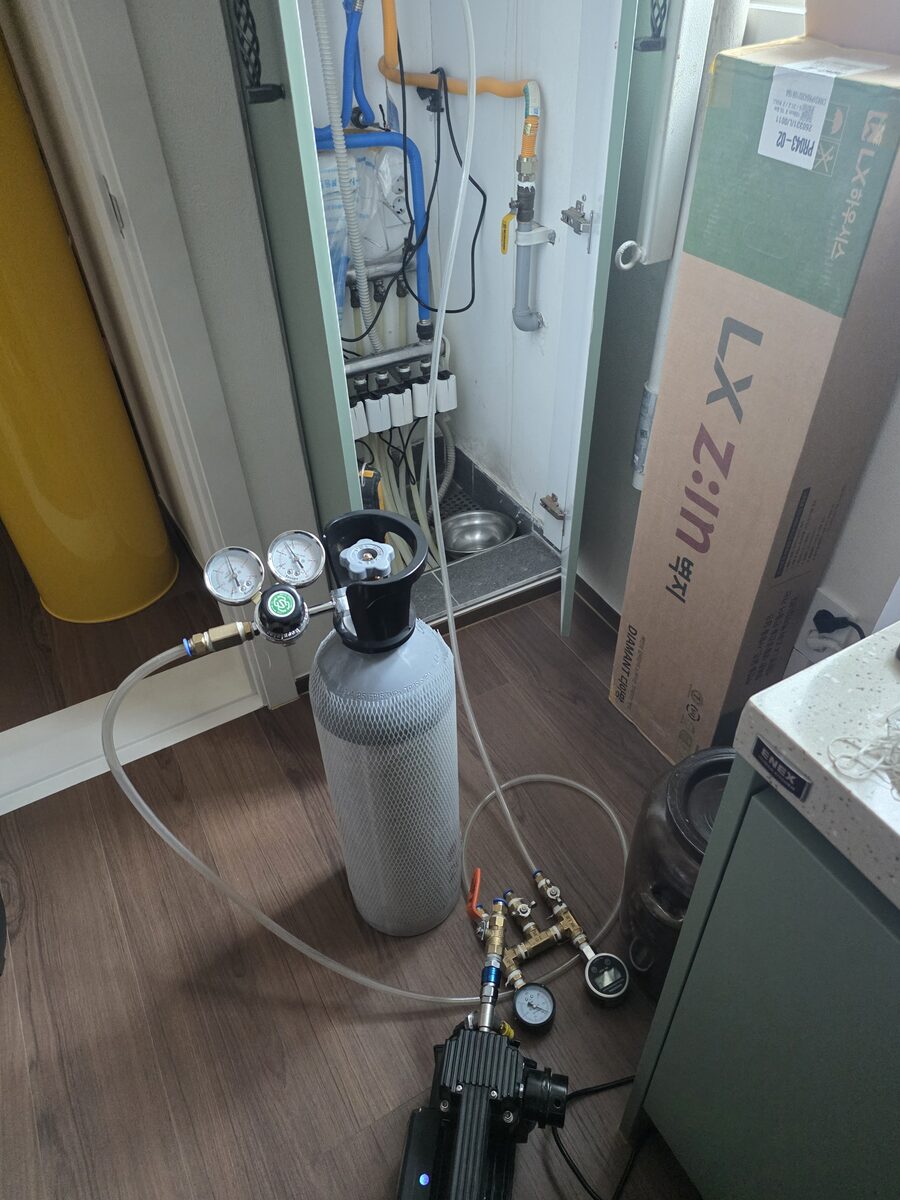걸포동 다용도실 압력테스트 장비 설치