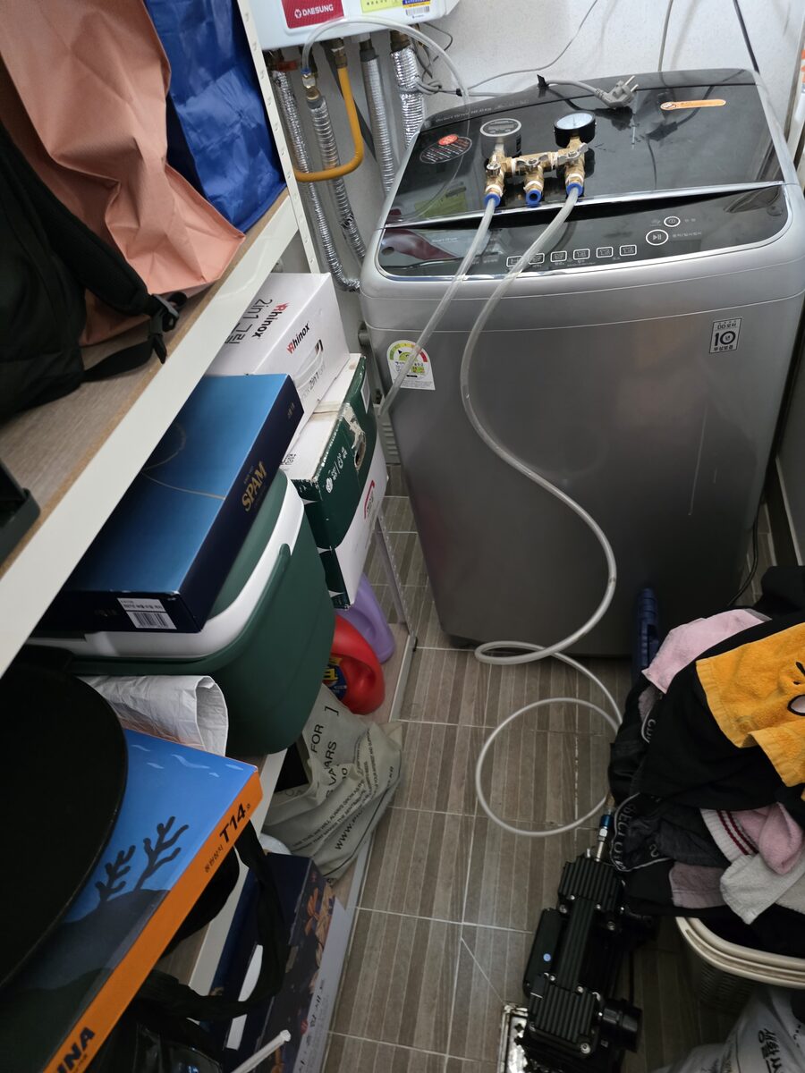 사우동 아파트 다용도실 급수 배관 점검